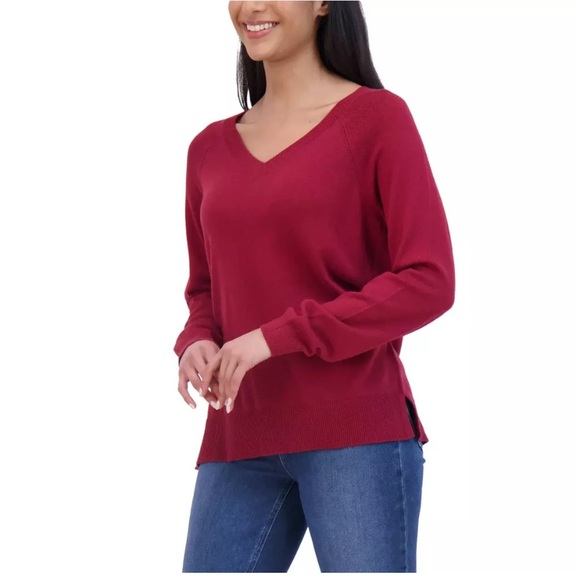 Lucky Brand Women's Cream V-Neck Sweater, X-Large - Picture 10 of 15